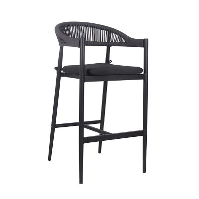 Rope Weave Bar Chair - Charcoal