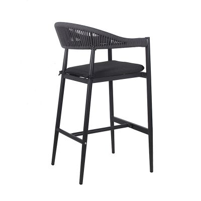 Rope Weave Bar Chair - Charcoal