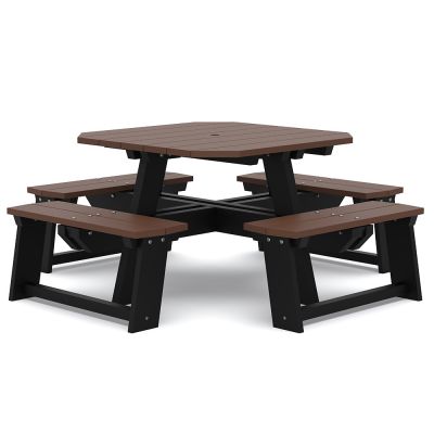Eco Harper 8 Seat Square Recycled Plastic Picnic Table 185cm