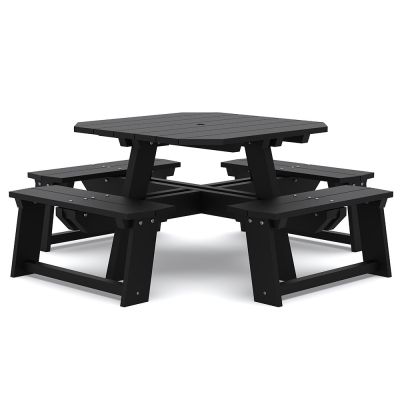Eco Harper 8 Seat Square Recycled Plastic Picnic Table 185cm