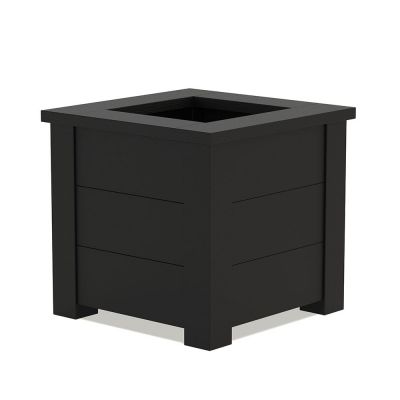 100% Recycled Plastic Small Black Planter