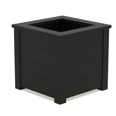 100% Recycled Plastic Medium Black Planter