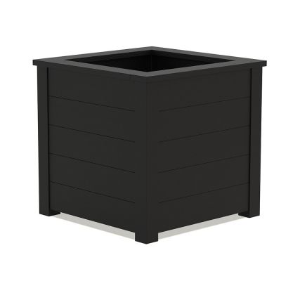 100% Recycled Plastic Large Black Planter