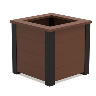 100% Recycled Plastic Medium Brown Planter