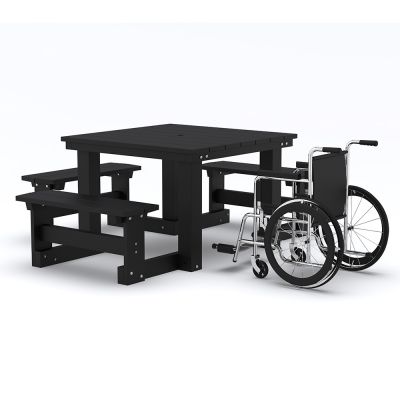 Eco Big 8 Square Wheelchair Access Picnic Table 185cm