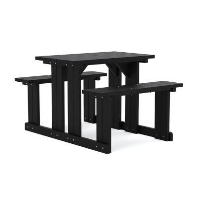 Eco Charlie Mid-Height Walk-In 4 Seat Recycled Plastic Picnic Table 120cm