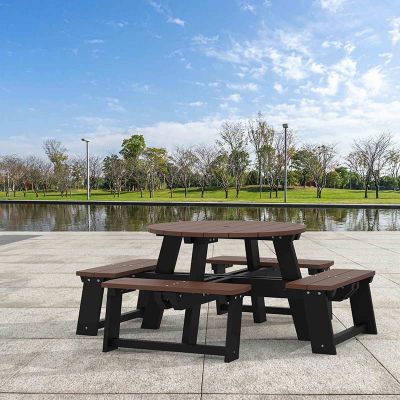 Eco 8 Seat Round Picnic Table 185cm