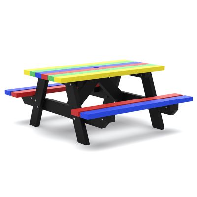 Eco Infant A-Frame Picnic Table 105cm Rainbow