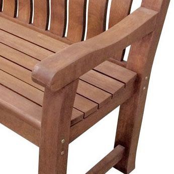 Boston Comfy Bench 160cm - Curved Back - Durable Hardwood Bench