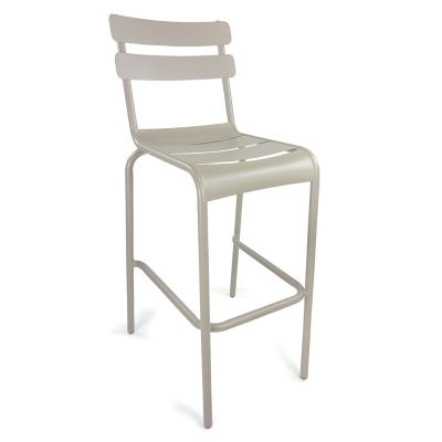 Anzio Stackable Aluminium Bar Chair - Taupe