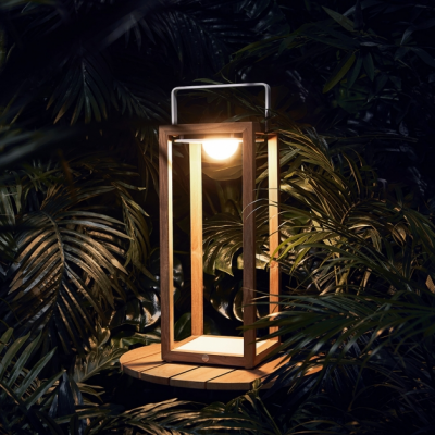 Lux Floor Lamp - High Quality Teak - Modern Garden Lamp - 21.5 x 20.5 x 51.8cm