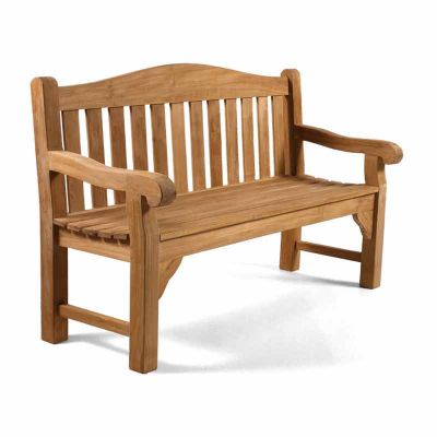 Oxford Teak Bench - Grade A Teak Garden Seat - 150cm Length - 3 Person Classic Design