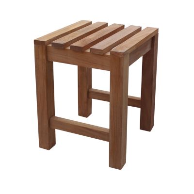 Warwick Low Stool - Grade A Teak - High Quality Indoor / Outdoor Seat - Flat Packed