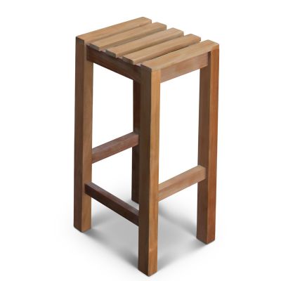 Warwick High Bar Stool (No Back) - Grade A Teak - High Quality Indoor / Outdoor Seat - Flat Packed
