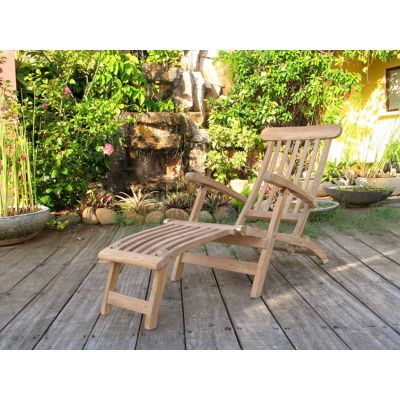 Steamer Sun Louger  - Grade A Teak - High Quality Indoor / Outdoor Seat - Flat Packed - Cushions Available Seperately