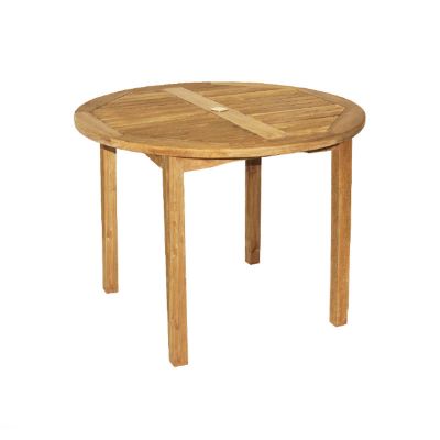 Benson Round Bistro Table -  100cm Diameter - High Quality Teak - Flat Packed