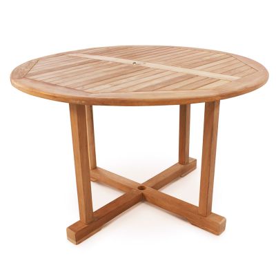 Dalby Round Table - 120cm Diameter Grade A Teak - Flat Packed