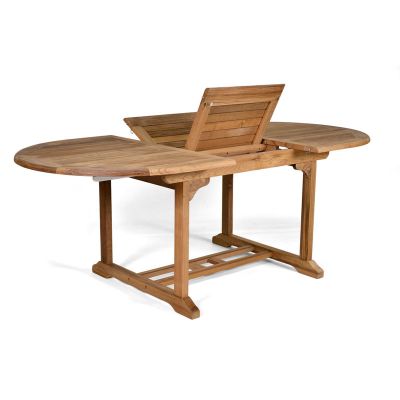 King John Table Set 6 Person - Grade A Teak - King John Table and 6 Harston Stacking Chairs - Table Flat Packed