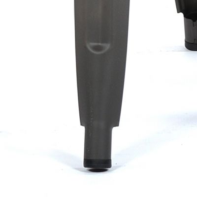 Retro Style Bar Stool - Powder Coated Frame - Timeless Design - Gun Grey
