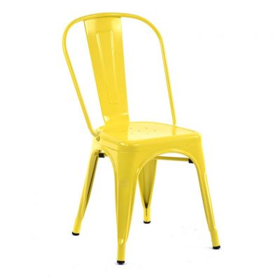 Tolix Style Retro Chair - Yellow