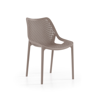 Oxy Side Chair - Durable Polypropylene Chair - Commerical Suitable Easily Cleaned - (Taupe)