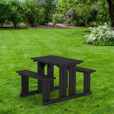Eco Charlie Mid-Height Walk-In 4 Seat Recycled Plastic Picnic Table 120cm